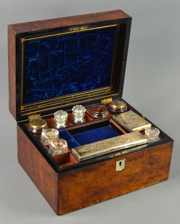 Victorian Gentleman's Traveling Dresser Set (1 of 3)
