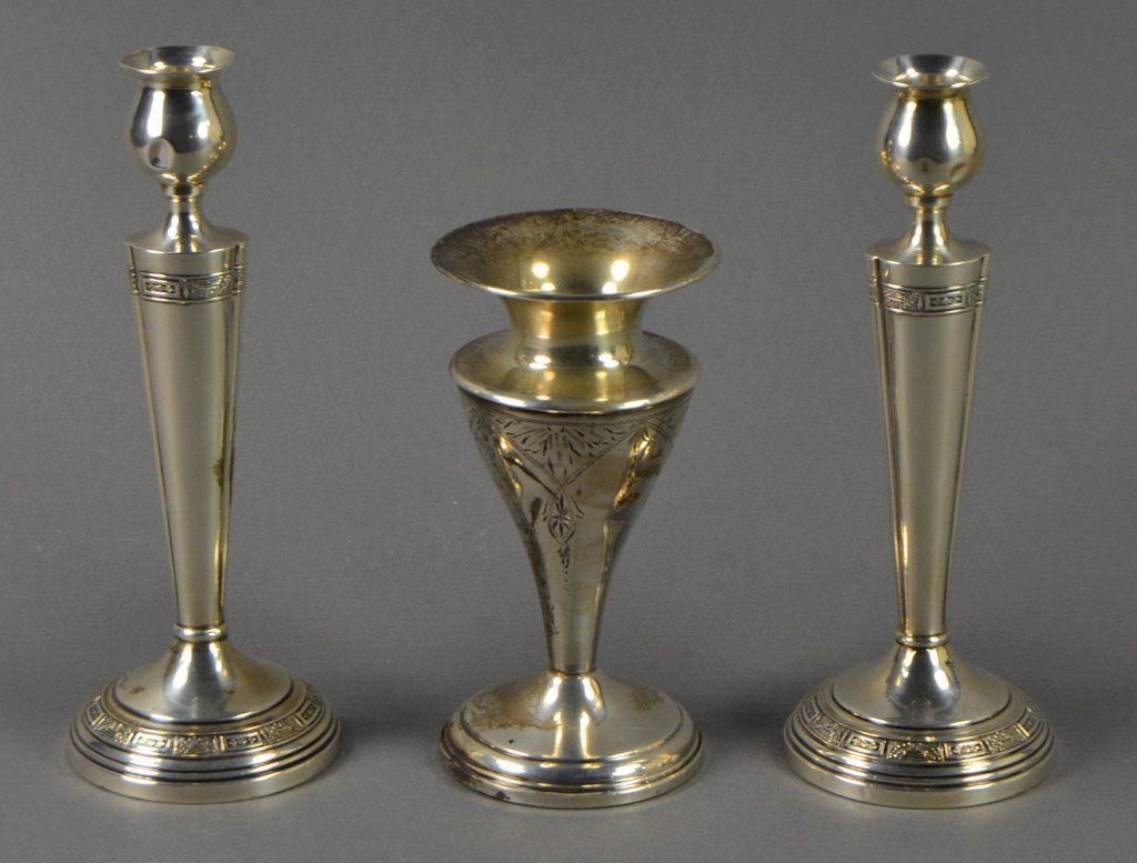 Group of Three Weighted Sterling Pieces (1 of 2)