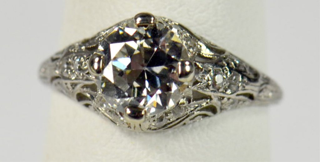 Platinum Diamond Solitaire Ring (1 of 3)