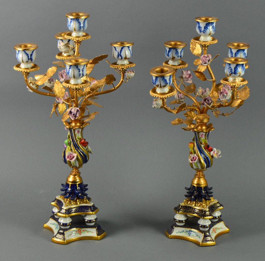 Pair of Five-Arm Candelabra in the French Style (1 of 3)