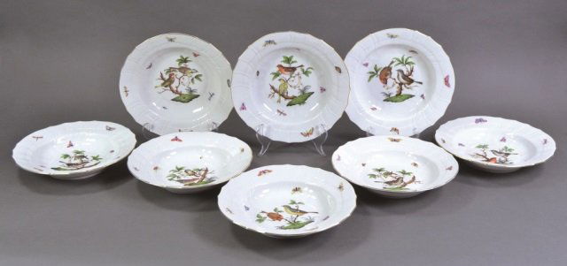 Eight Herend China Rim Soups (1 of 6)