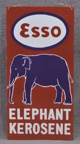 Australian Esso Elephant Kerosene Sign (1 of 1)