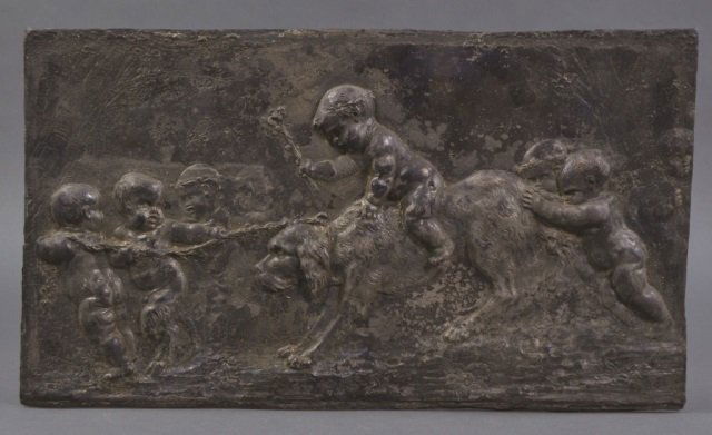 19th Clodion French Spelter Plaque (1 of 2)