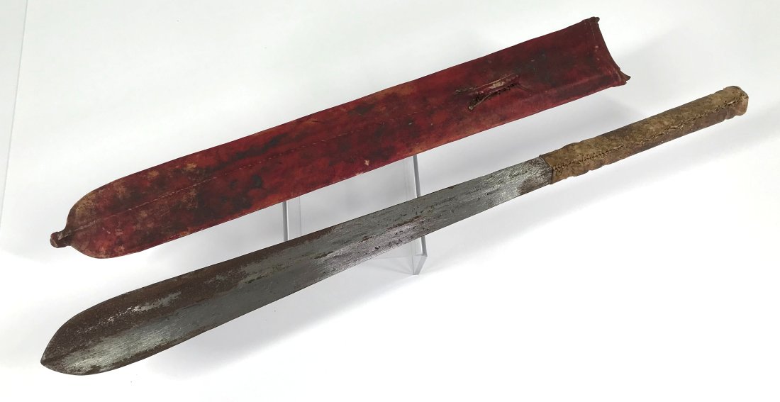African Maasai Kenya Seme Short Sword with Sheath (1 of 19)