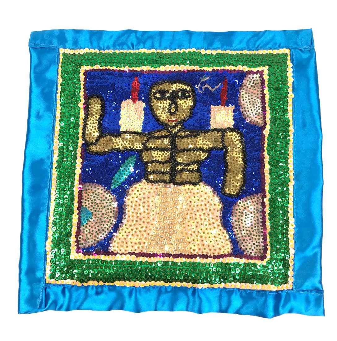 Haitian Sequins Voodoo/Voudou Flag by Georges Valris (1 of 9)