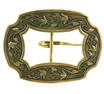 Antique Art Nouveau Flowers Sash Belt Buckle