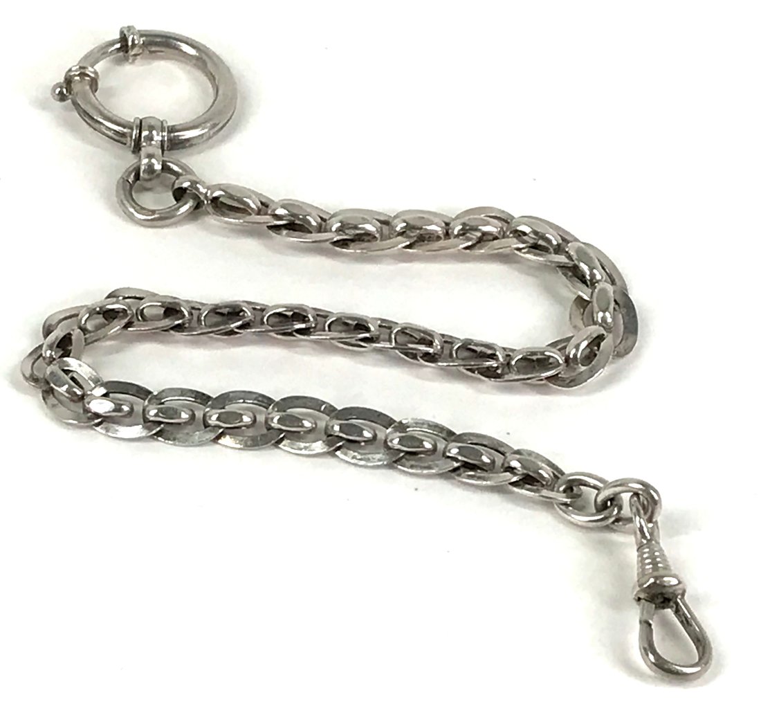 Antique 800 Silver Pocket Watch Chain (1 of 12)