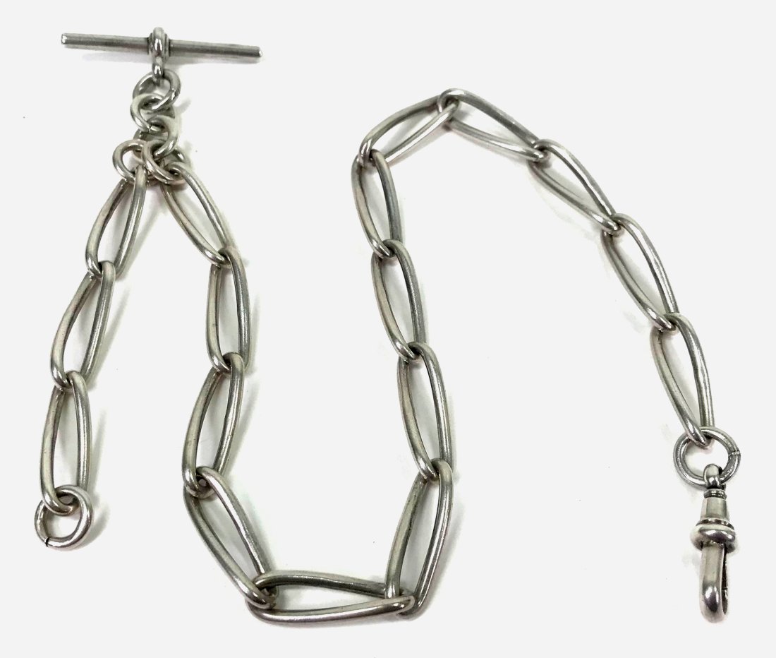 Herbert Bushell Birmingham 1928 Sterling Pocket Watch Chain (1 of 15)