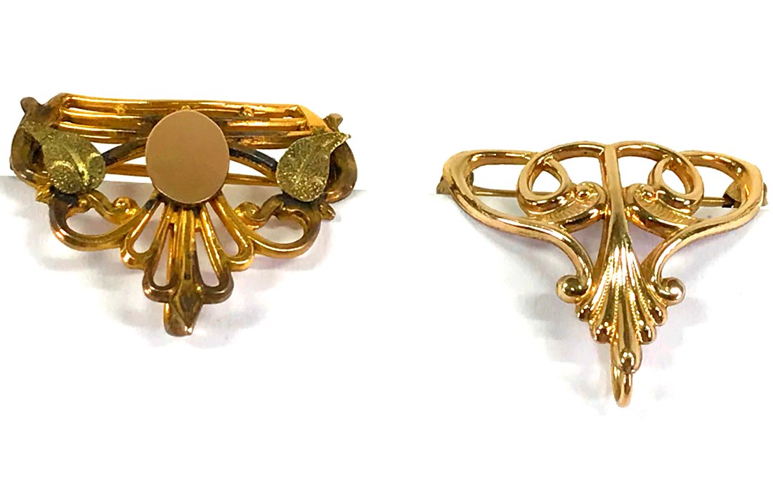 2 Antique Edwardian Watch Locket Pin Brooches (1 of 19)