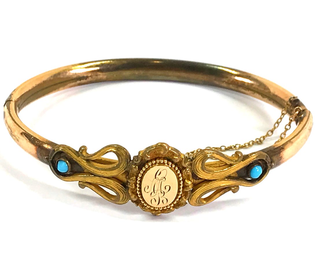 Antique Edwardian Jeweled Gold Filled Bracelet (1 of 14)
