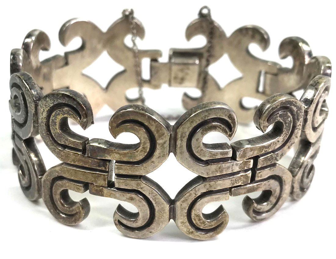 MCM Modernist BETO Taxco Mexico Heavy Sterling Bracelet (1 of 11)