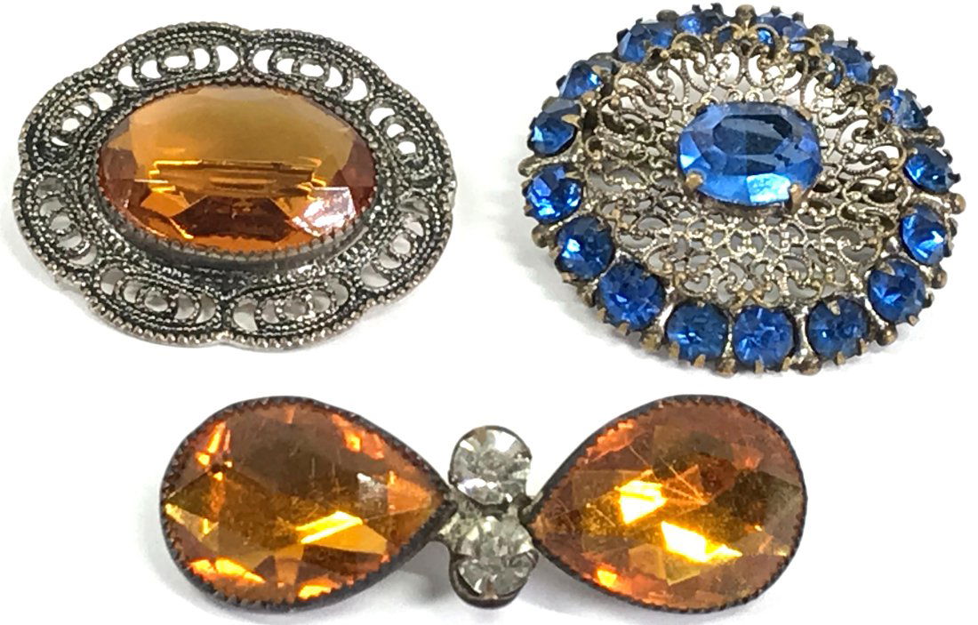Vintage Faceted Crystals Assorted Pin Brooches (1 of 14)