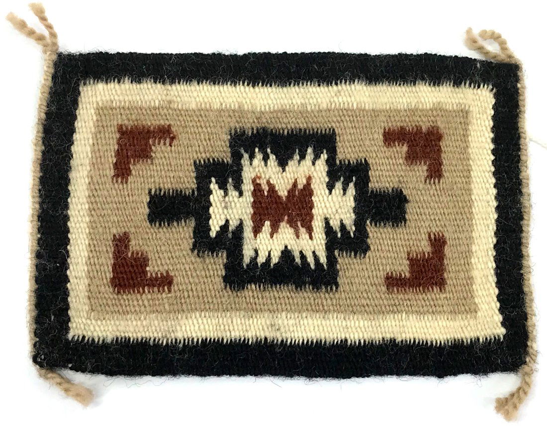 Vintage Navajo Sadie Begay Two Grey Hills Miniature rug. (1 of 6)