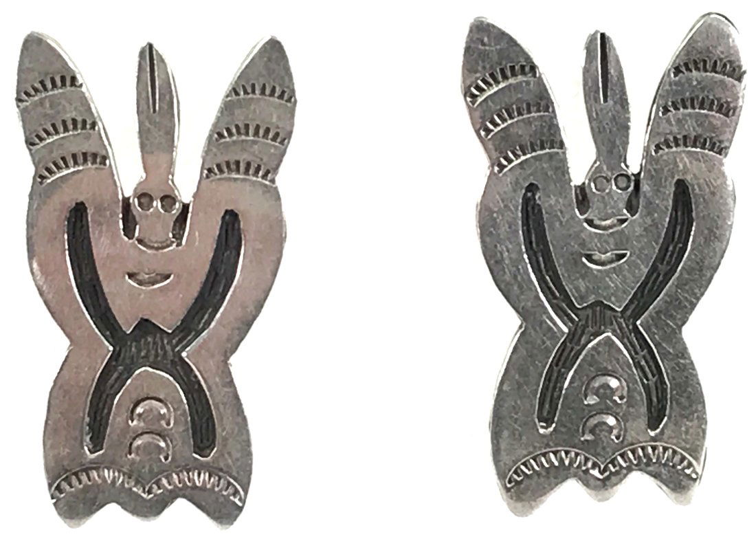 Vintage Native American Sterling Butterfly Earrings. (1 of 8)