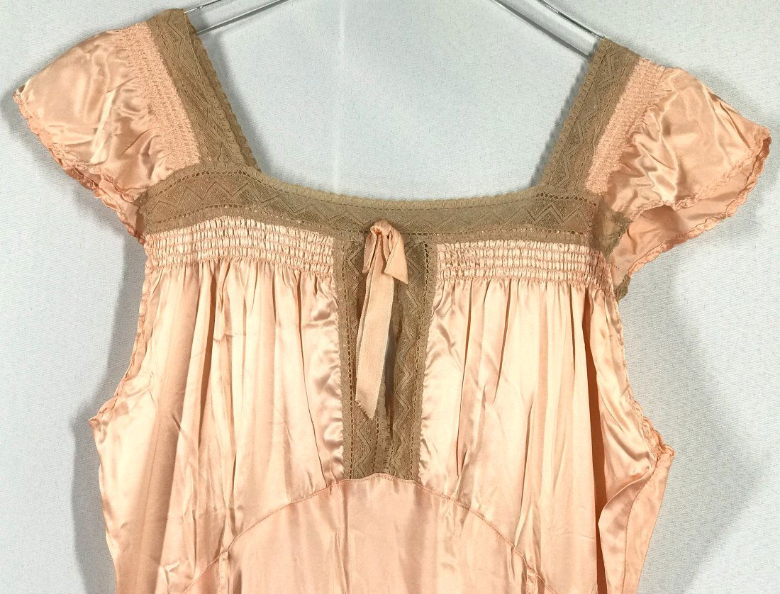 Vintage Mid Century Lace Silky Lingerie Slip Maxi Dress. (1 of 13)