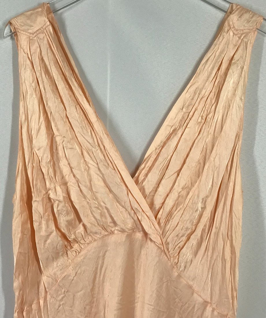 Vintage Mid Century Embroidery Silky Lingerie Slip Maxi Dress.: Vintage Mid Century Silky Lingerie Slip Maxi Dress. No label. No size label. Length: 59 inches. For measures please refer to the picture taken with a measuring tape. This is a NO RESERVE AUCTION: ther