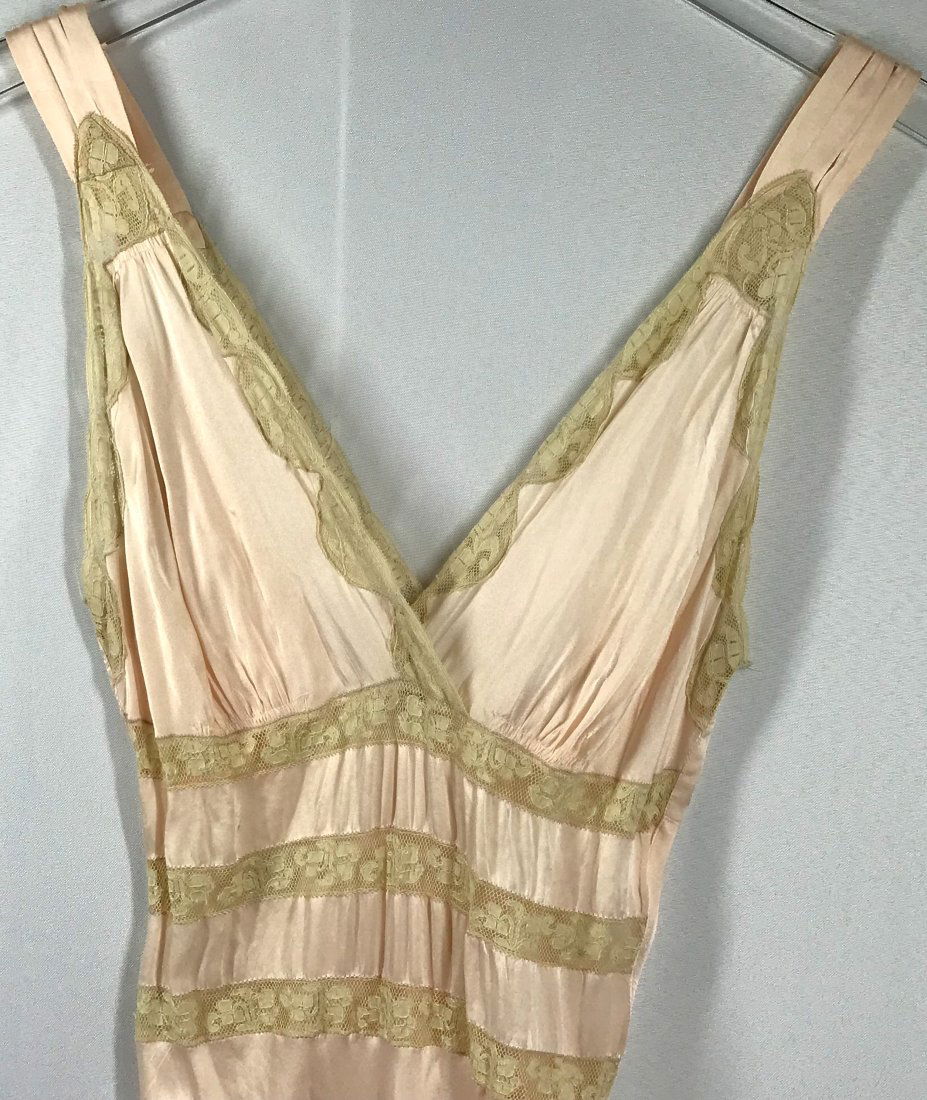 Vintage Mid Century Lace 100% Silk Lingerie Slip Maxi Dress. (1 of 19)