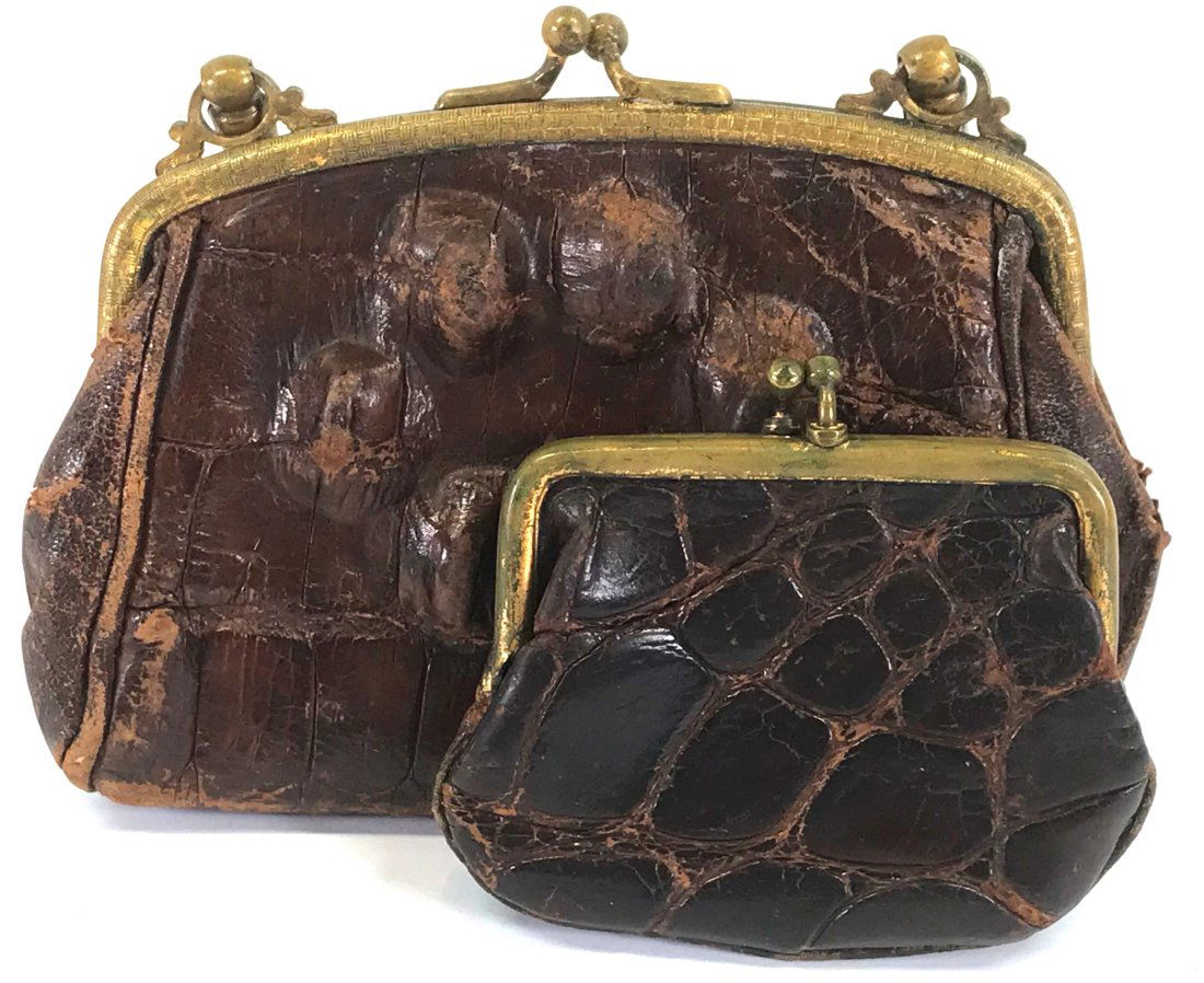 Antique Alligator Miniature Purse Bags (1 of 20)