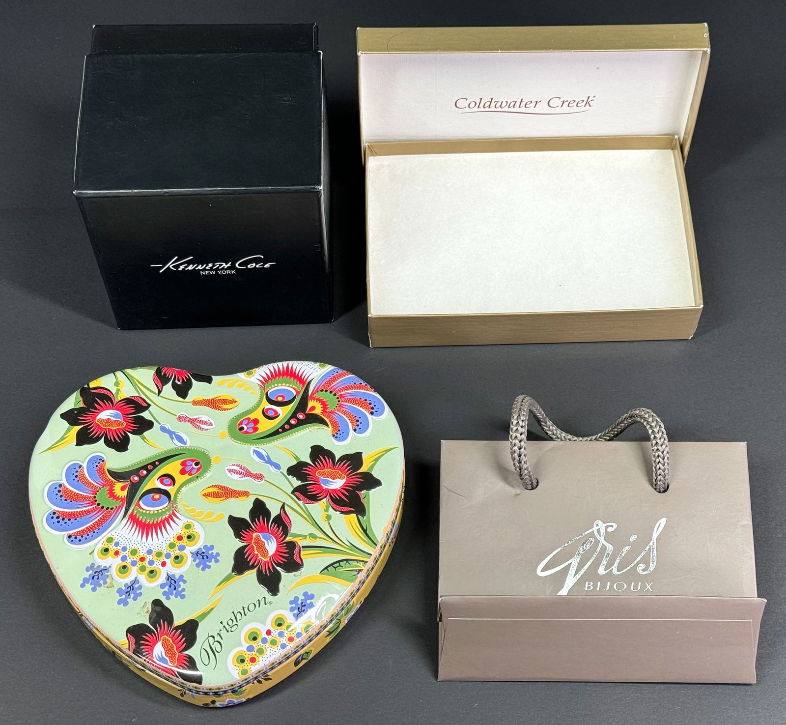 Vintage Brighton, Keneth Cole, Coldwater Creek jewelry boxes + Gris Bijoux bag. (1 of 5)