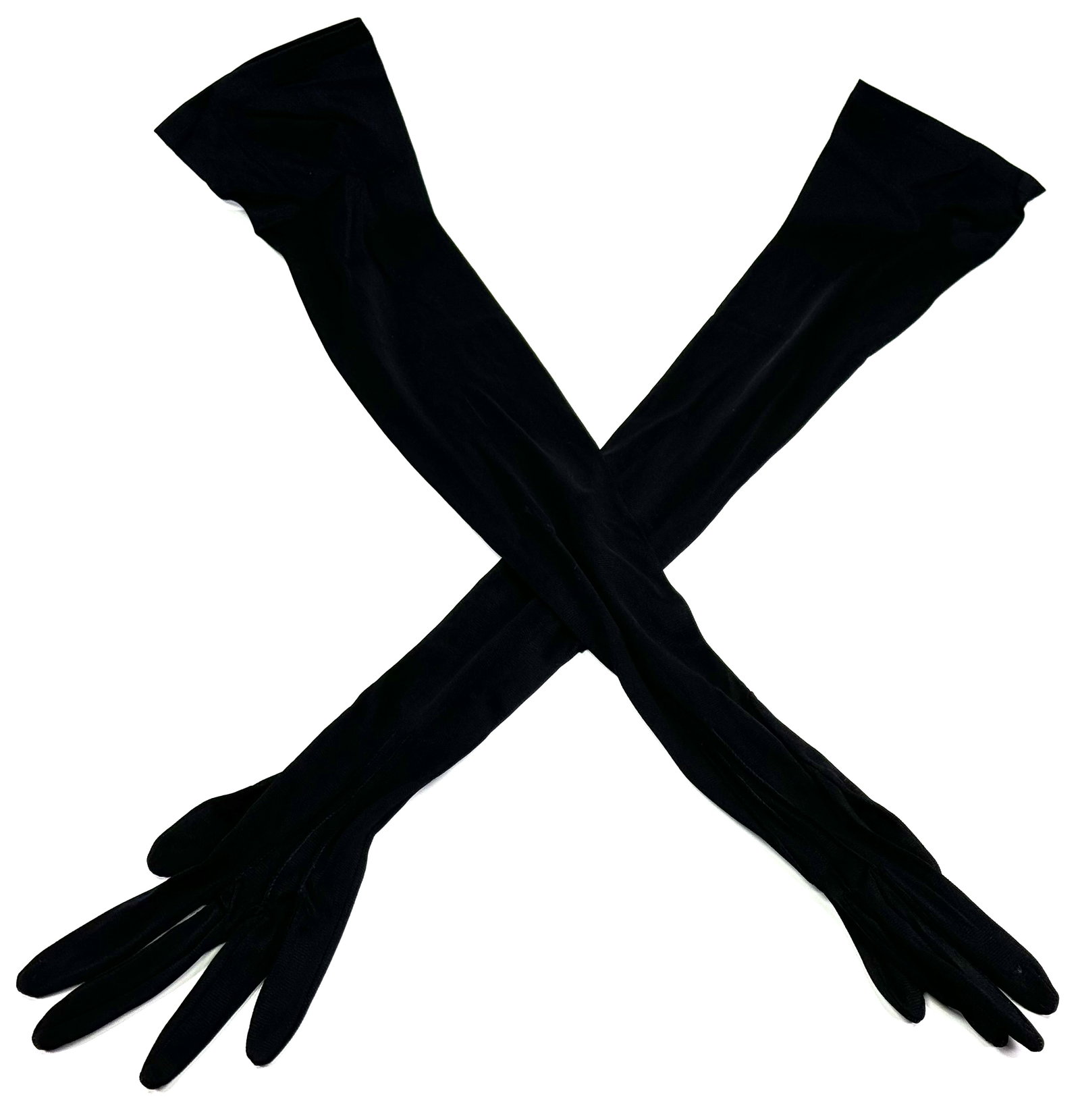 Vintage Julius Kayser & Co silky black long gloves. Size 8. 26" long: Vintage Julius Kayser & Co silky black long gloves. Size 8. Kayser Made in USA 8. Enamel buttons. They measure around 26 1/2 inches long. For measures please refer to the pictures taken with a measuri