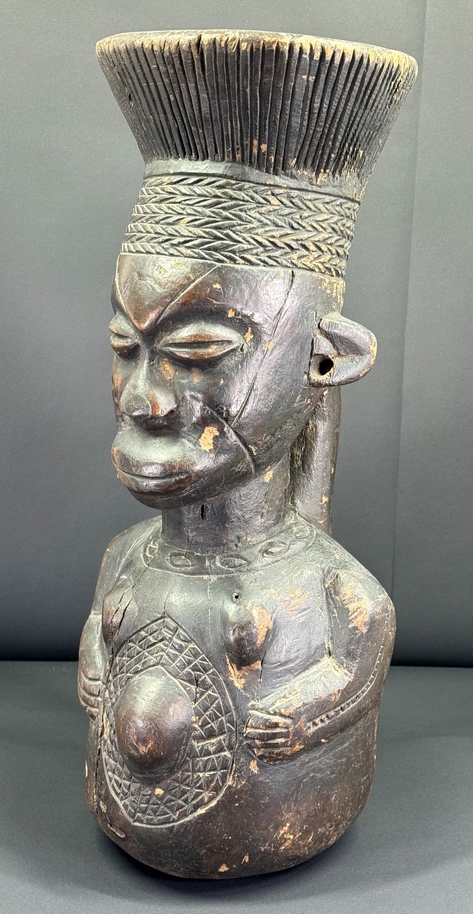African Mangbetu DRC Ceremonial Vessel. (1 of 6)