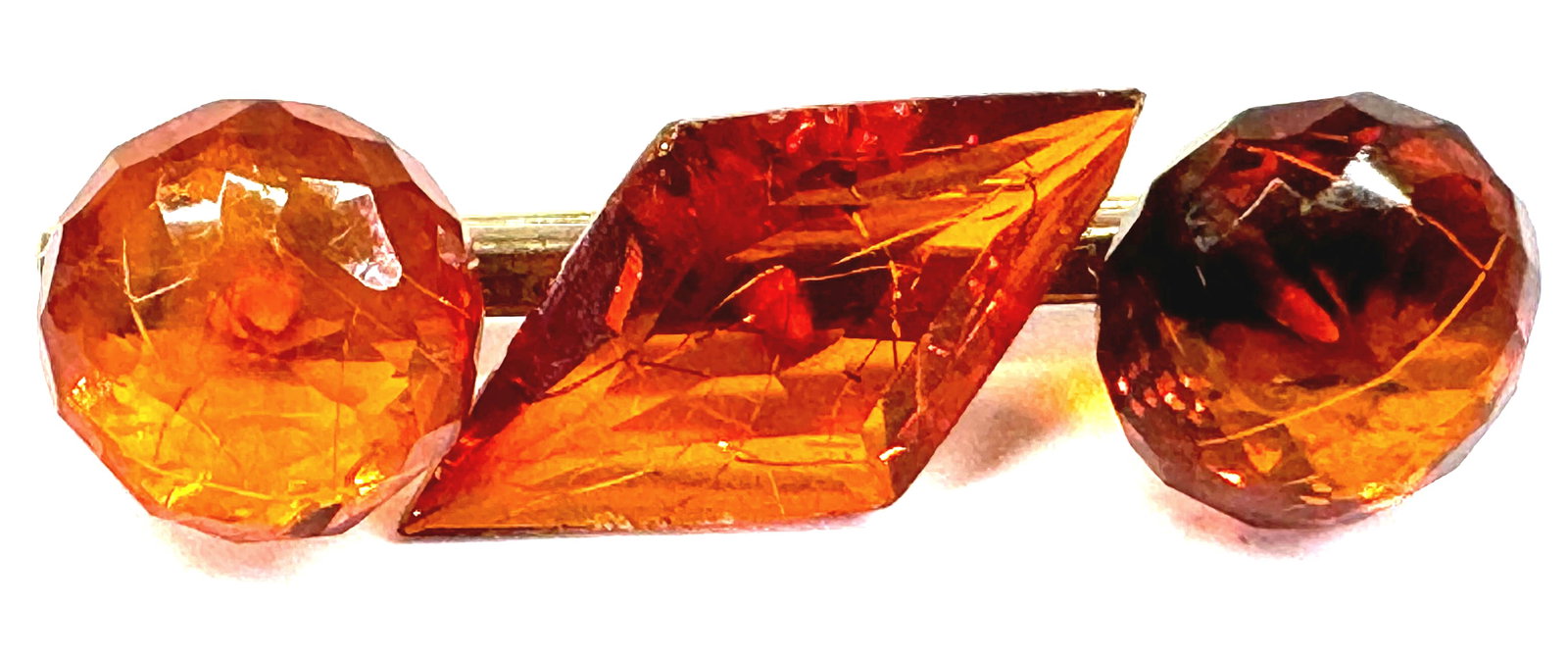 Vintage A.M S gold filled amber faceted beads pin brooch.: Vintage A.M S gold filled amber faceted beads pin brooch. Marked. For measures please refer to the pictures taken with a measuring tape. Weight: 3 Grams. This is a NO RESERVE AUCTION: there are no hid