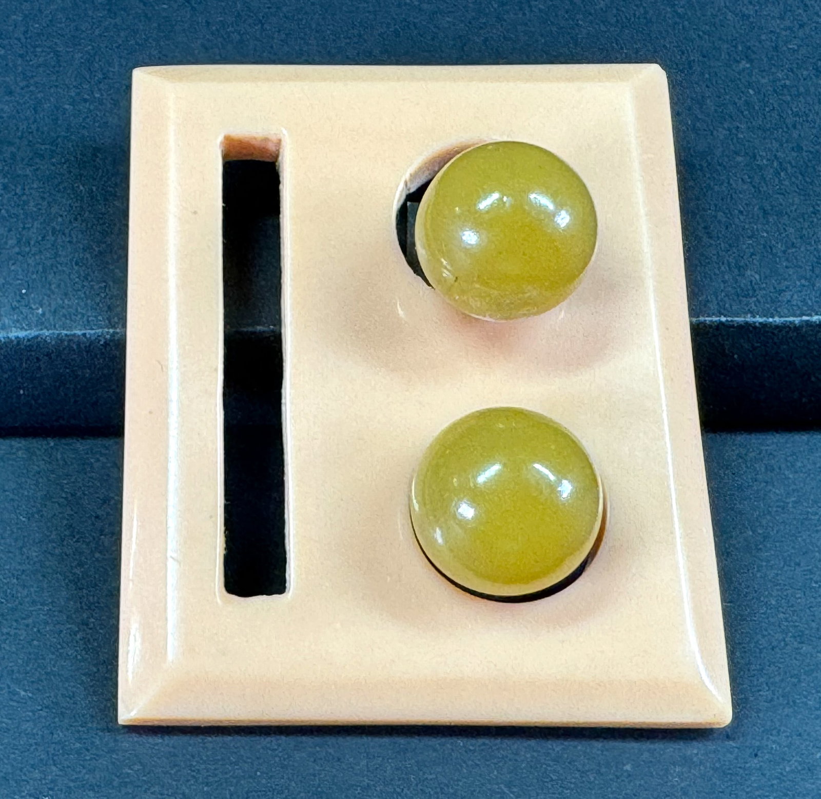 Antique art deco celluloid metal buckle, purse latch clasp. (1 of 6)