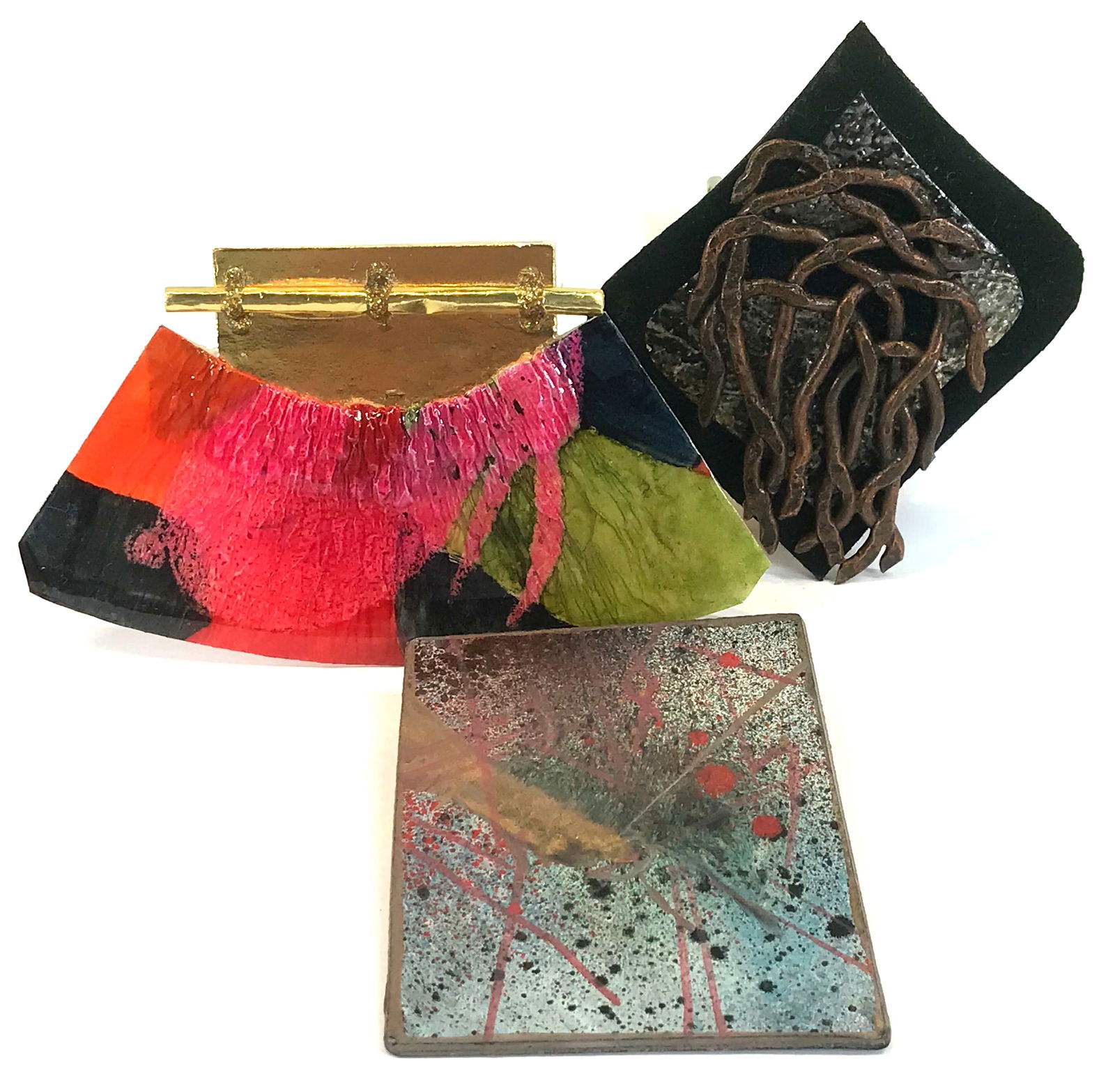 Vintage Artsy Handcrafted Assorted Pin Brooches. (1 of 14)