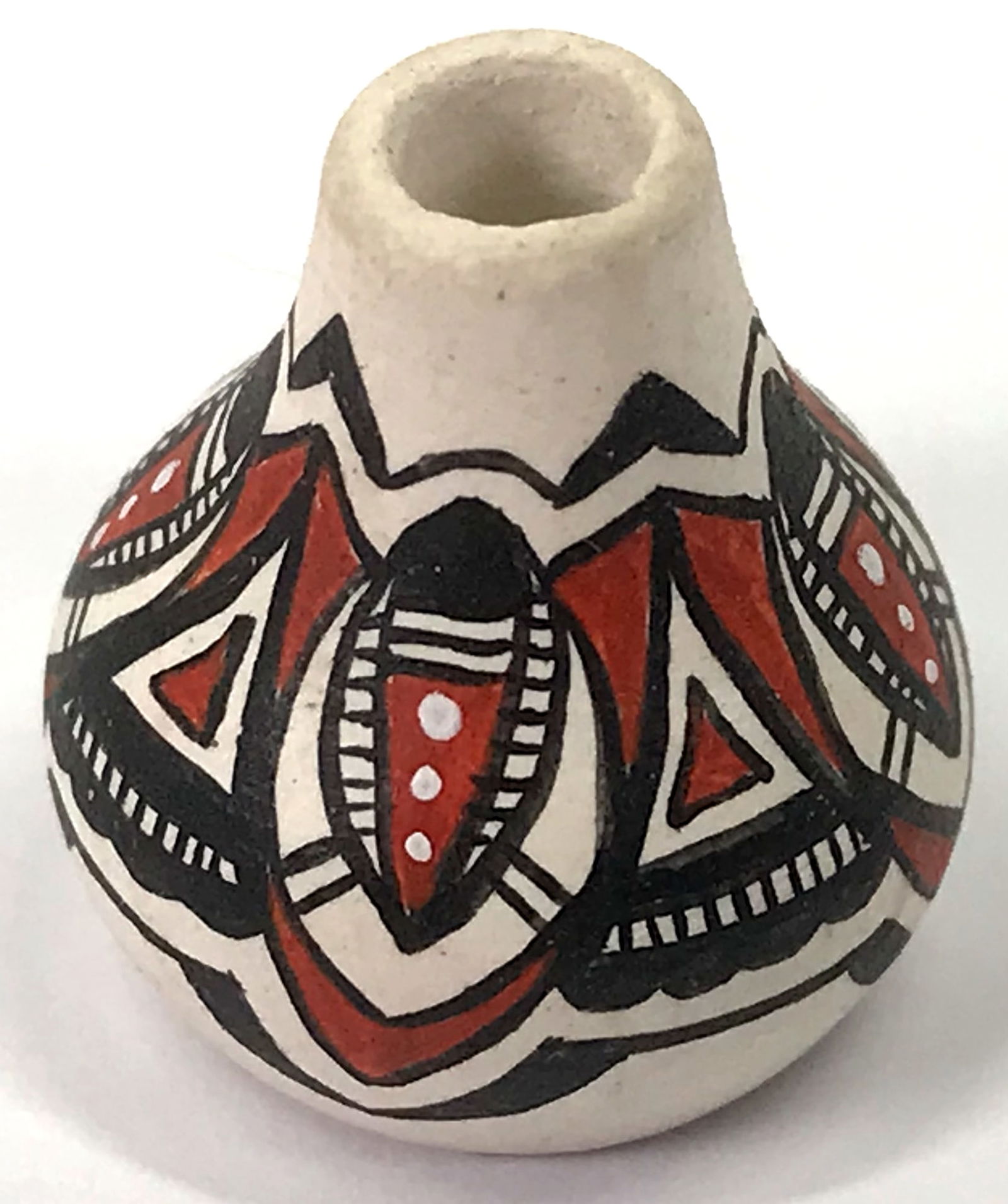 Oldham Studio Dollhouse Miniature Acoma Style Pottery Vase (1 of 6)