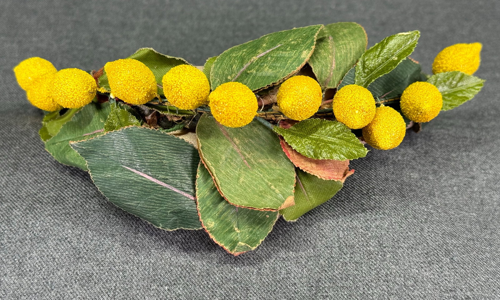 Vintage Hattie Carnegie Custom Made Carmen Miranda style lemons & leatherette leaves crown hat. (1 of 14)