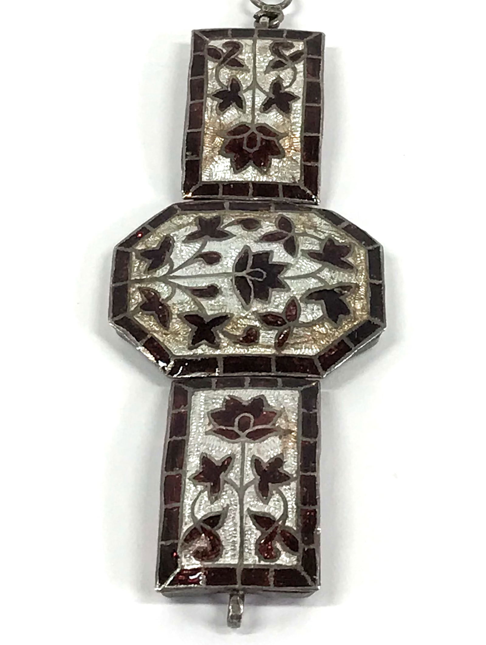 Antique Dutch Enamel Sterling Pocket Watch Chain (1 of 20)