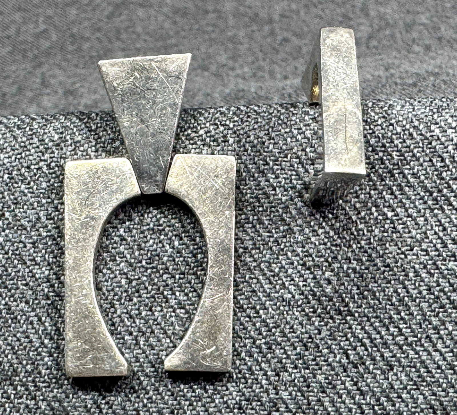 Vintage MCM HC Mexico sterling eagle 2 sterling silver stud earrings (1 of 8)