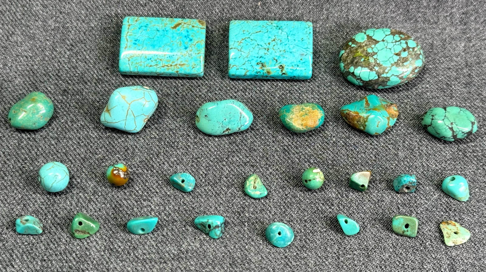Vintage stabilized turquoise beads & nuggets for jewelry making (1 of 9)
