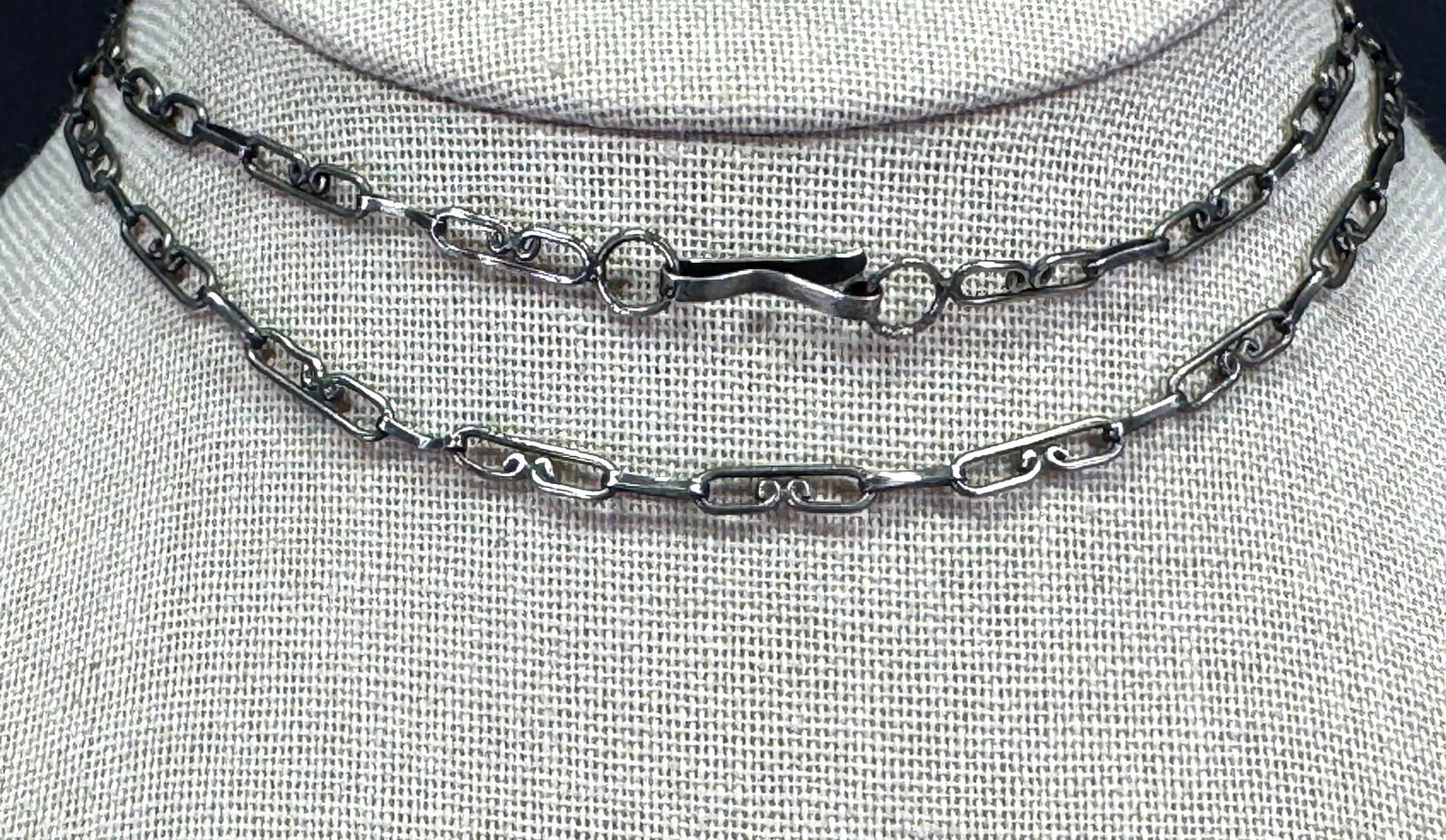 Vintage PCO Mexico eagle 3 925 sterling silver hand crafted chain strap necklace (1 of 12)