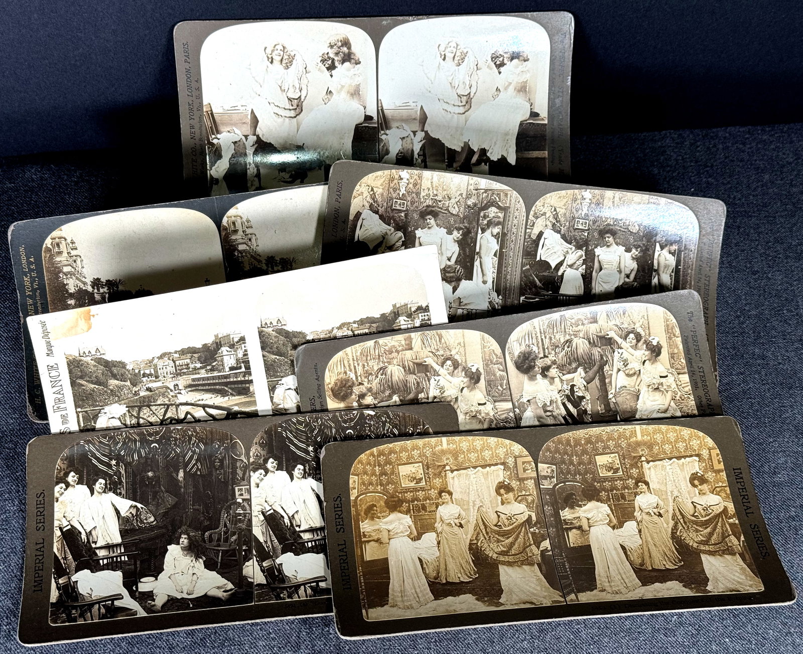 Antique Stereo Photo Stereoview  Women Theme . Lot of 7 (1 of 8)