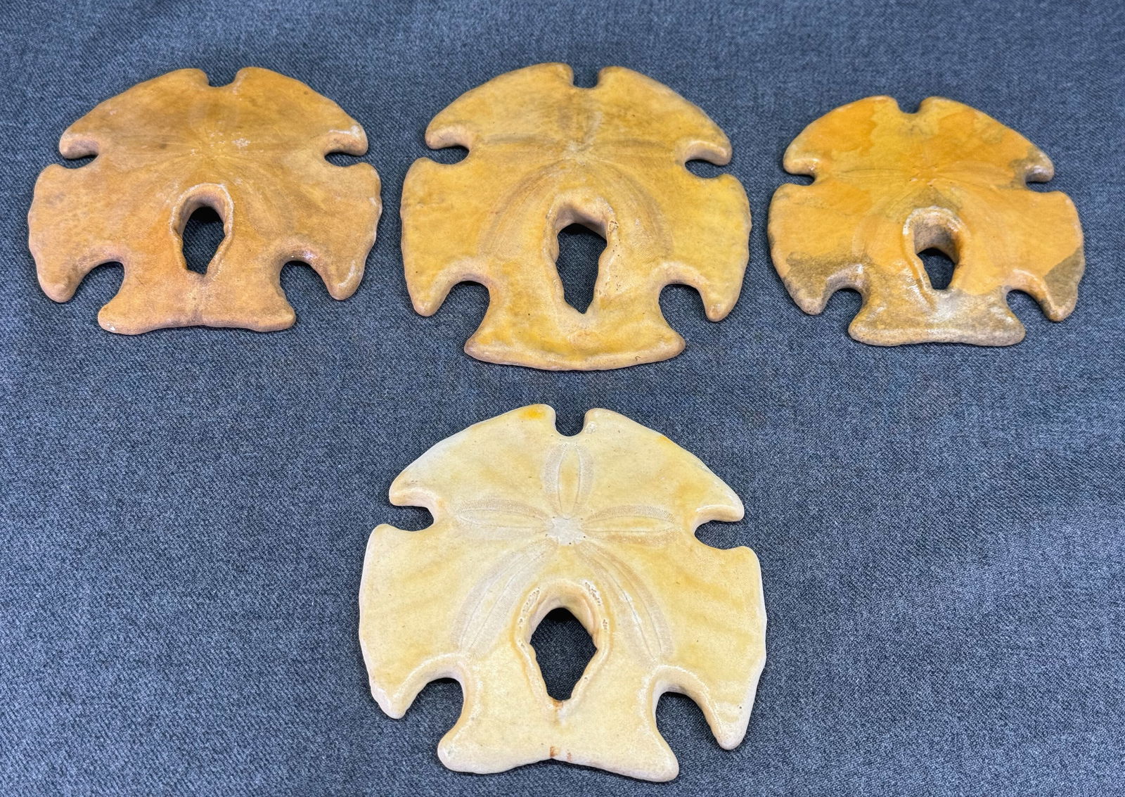 Vintage assorted real sand dollar large shells for jewelry crafts making. Lot of 4 (1 of 5)