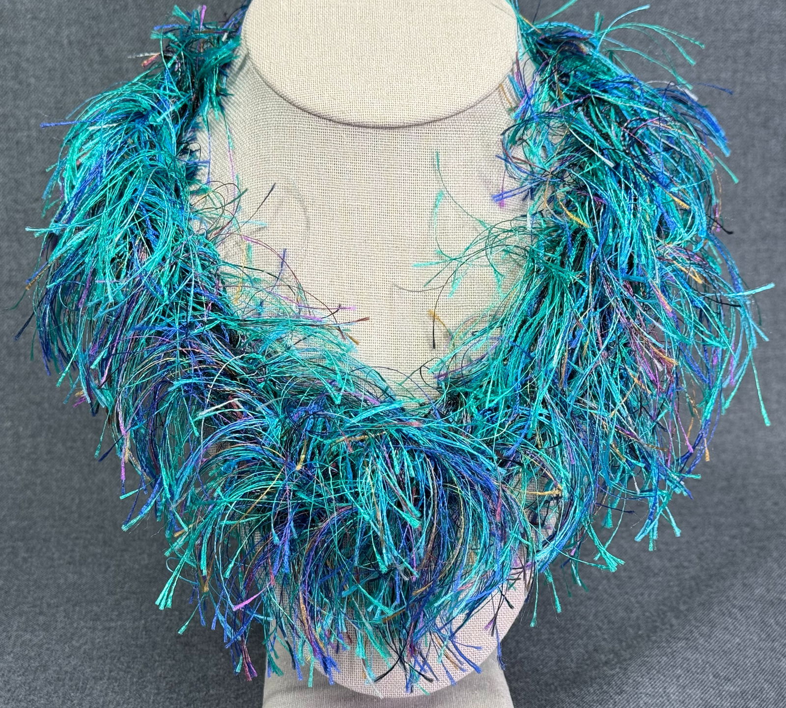 Statement crafted silky threads collar necklace (1 of 5)