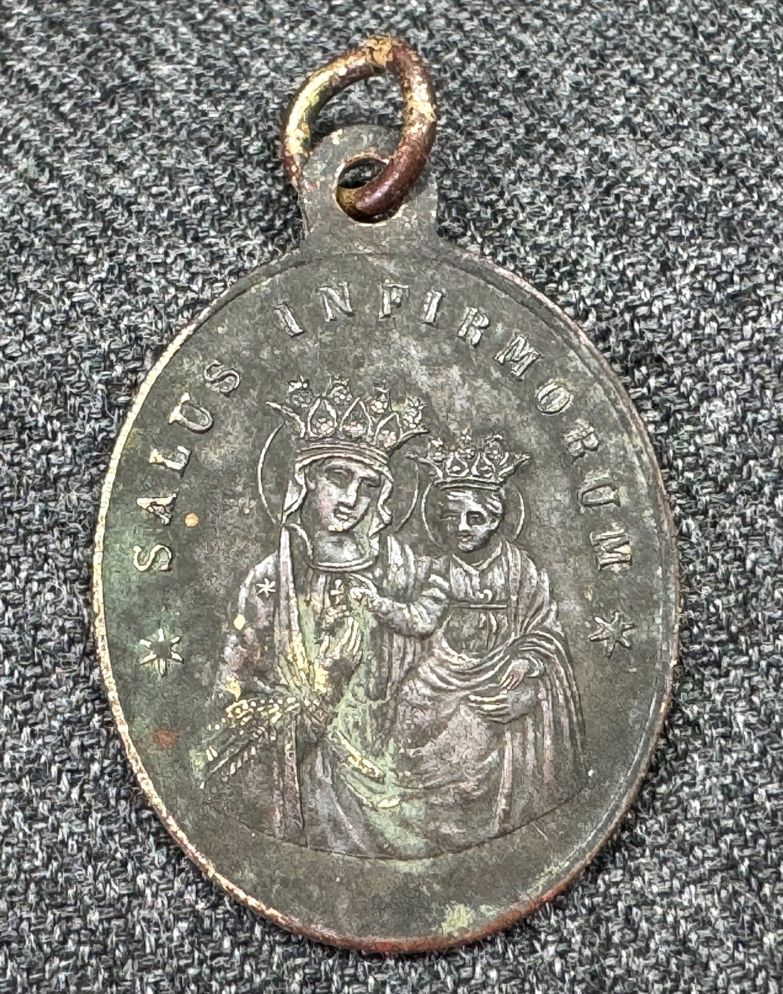 Antique Salus Infirmorum Salvation of the Sick / Saint Johns Catholic Medal (1 of 3)