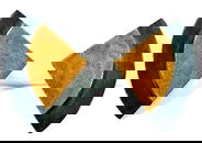 Vintage Dan Alsberg Blackened & Gilt Sterling Earrings.