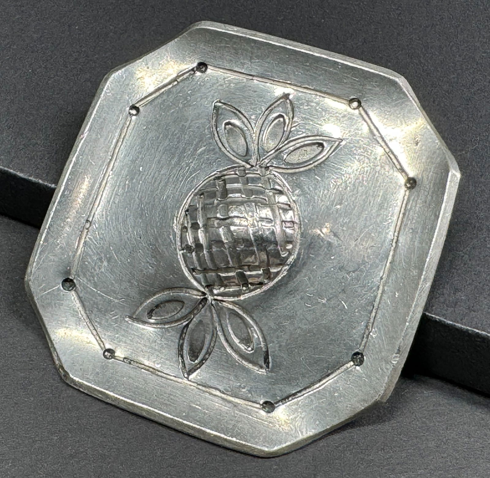 Vintage MCM Danish Anne C Packness pewter pin brooch. Signed Anne C Packness (1 of 7)