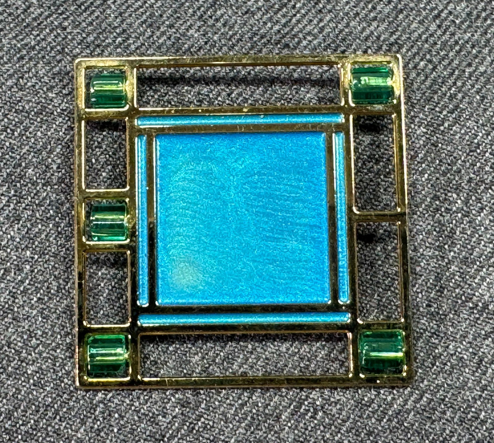 Vintage Frank LLoyd Wright inspired Tree of life D.D. Martin house window brooch pin (1 of 6)