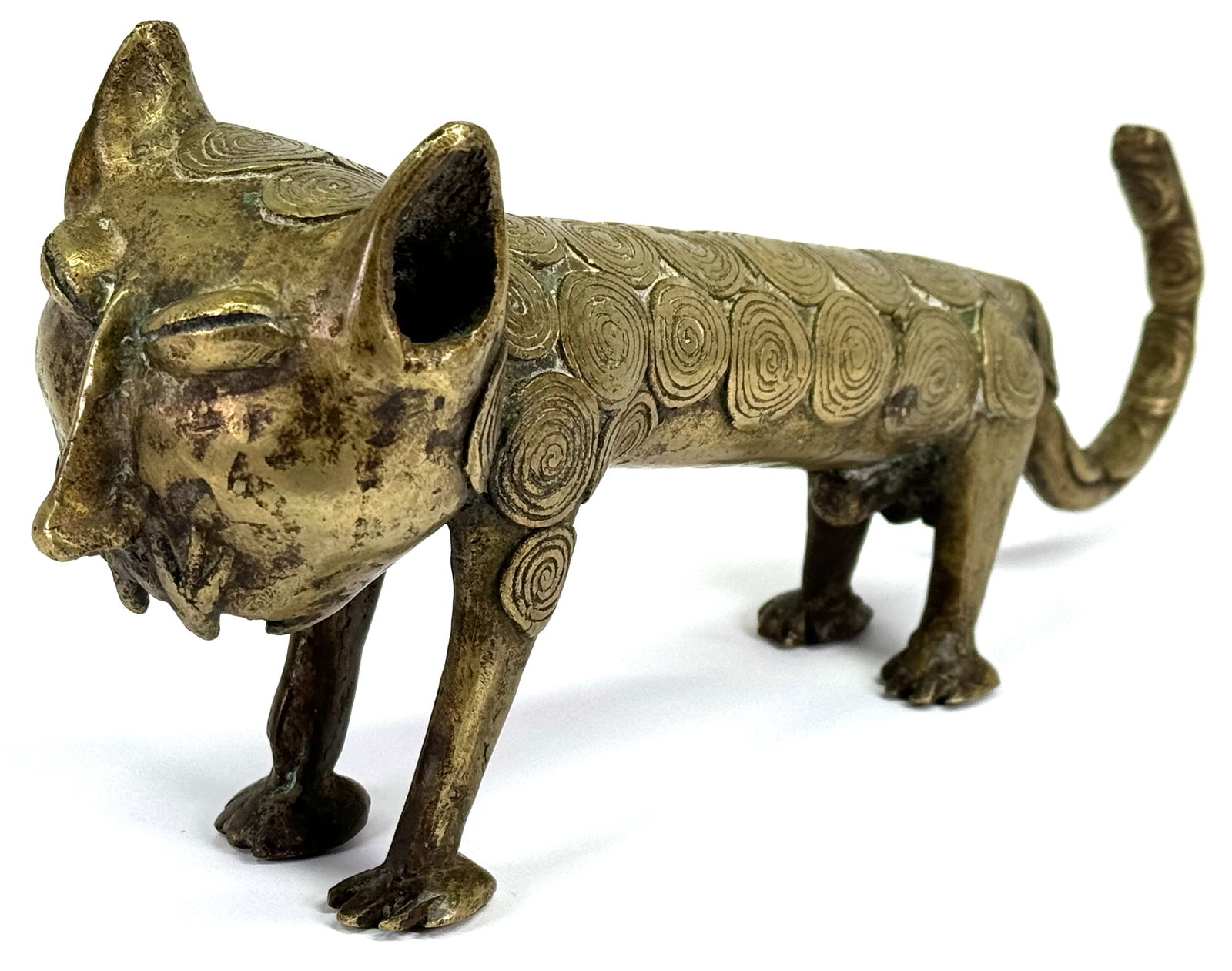 African Bobo Feline Figure. Bronze. (1 of 11)