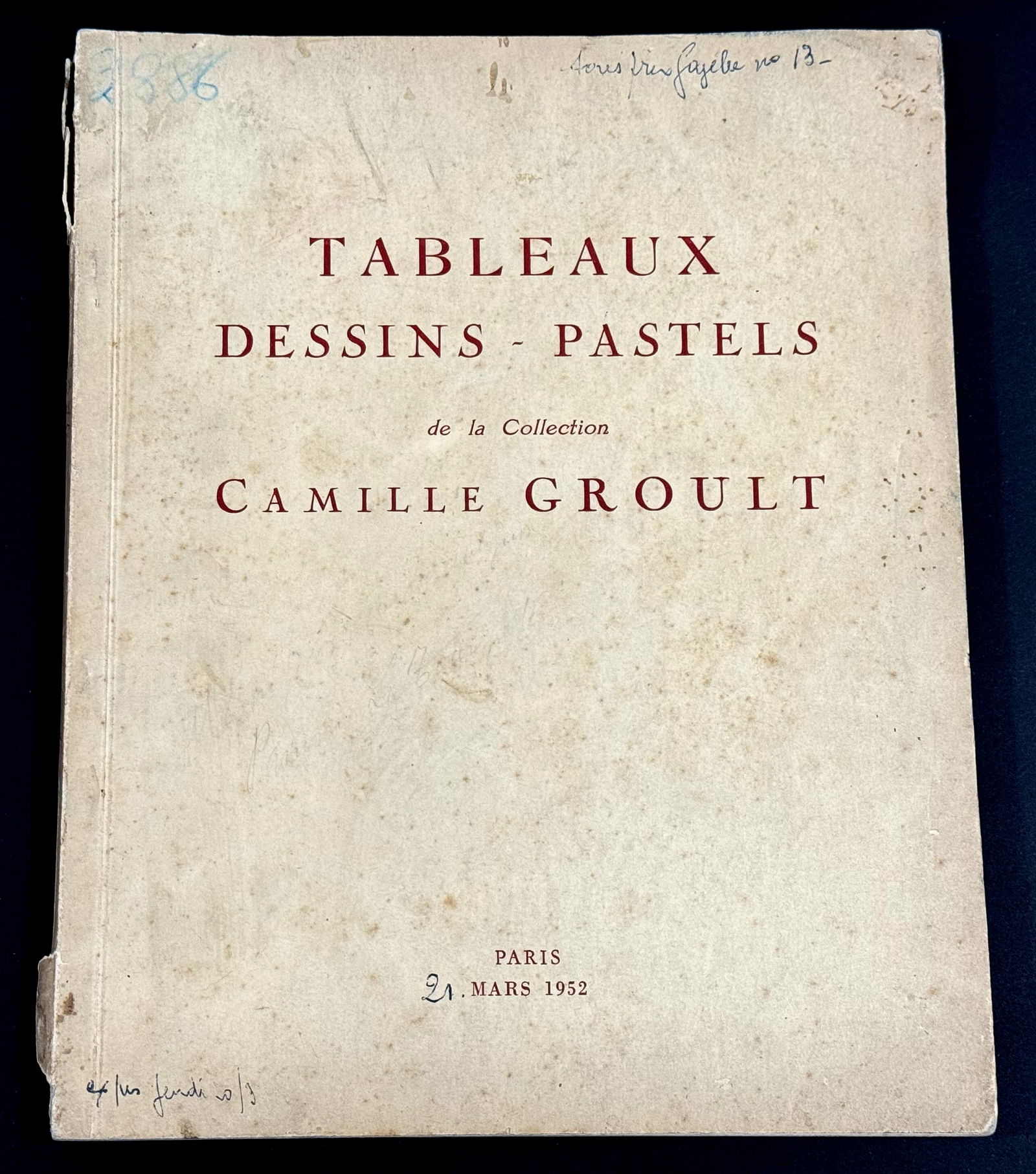 Camille Groult Collection G Charpentier Auction Paris 1952 Goya Fragonard etc. (1 of 6)