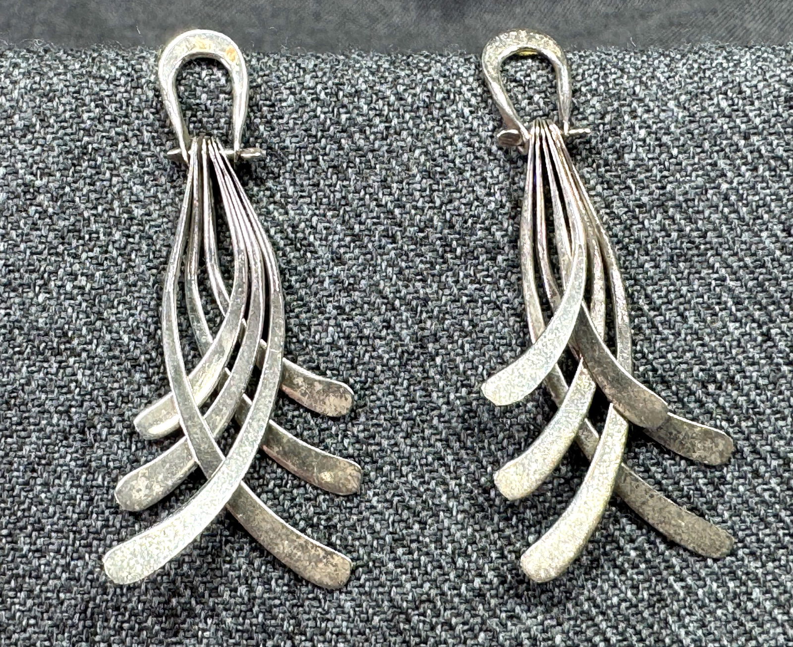 Vintage Bertoia style sterling silver stud earrings (1 of 6)