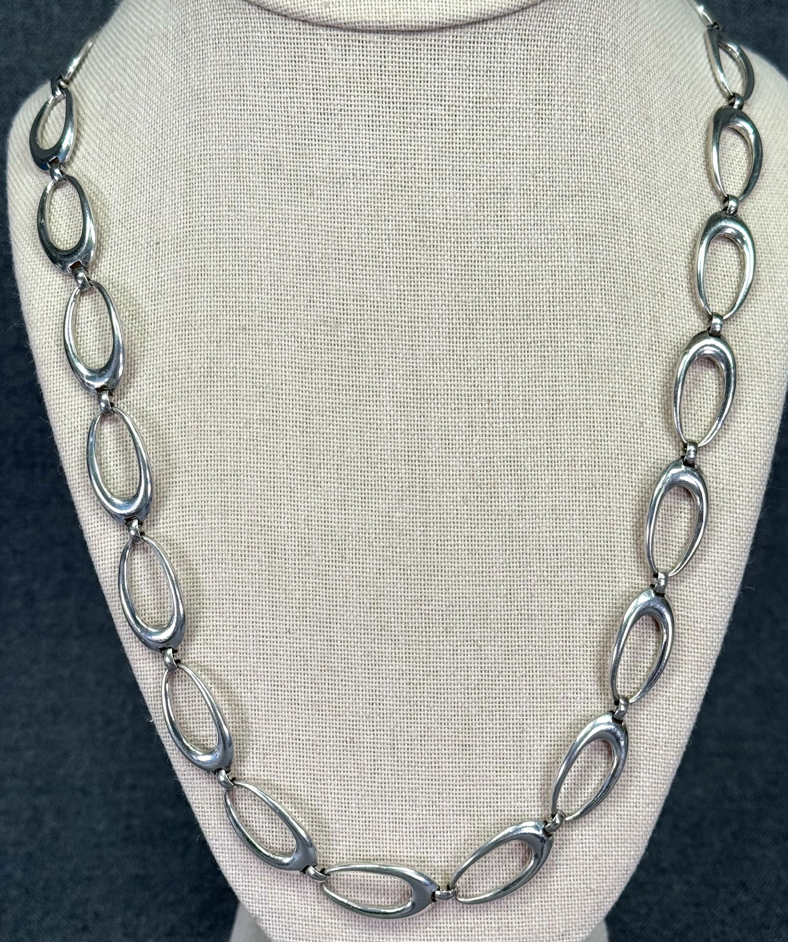 Vintage MCM modernist W E Richards wRe sterling silver necklace (1 of 7)