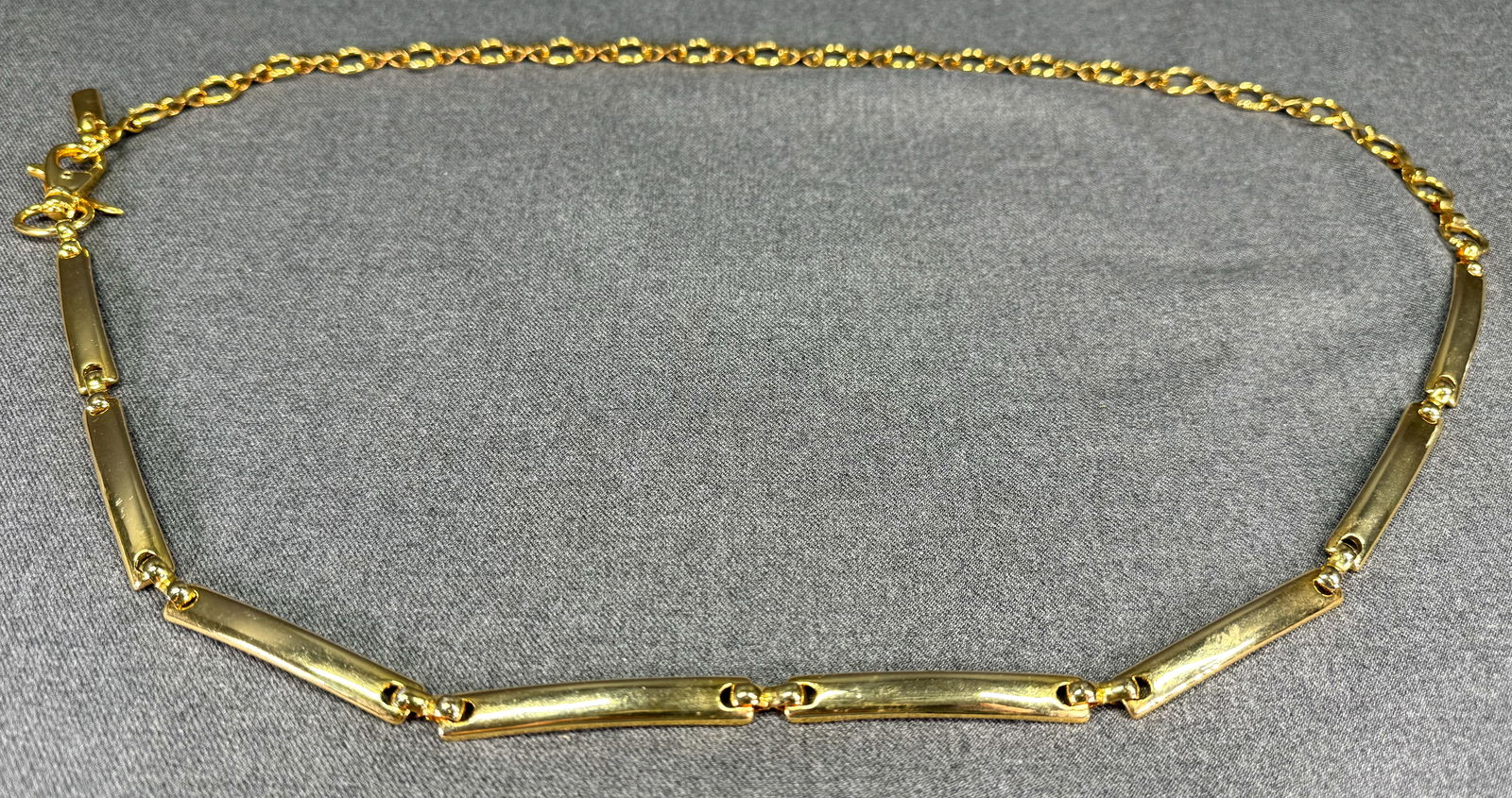 Vintage 80s Italian Soho Design goldtone metal links chain adjustable belt (1 of 8)