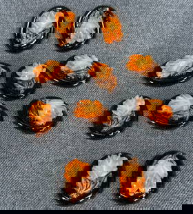 Vintage Japanese coral rose flowers black plastic beads  appliques. Lot of 10 . Unused: Vintage Japanese coral rose flowers black plastic beads appliques. Lot of 10 . Unused. For measures please refer to the pictures taken with a measuring tape.< IN HOUSE Estimated* shipping and handling