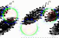 Kristina Logan Glass Flower Sterling Earrings & Ring Set.