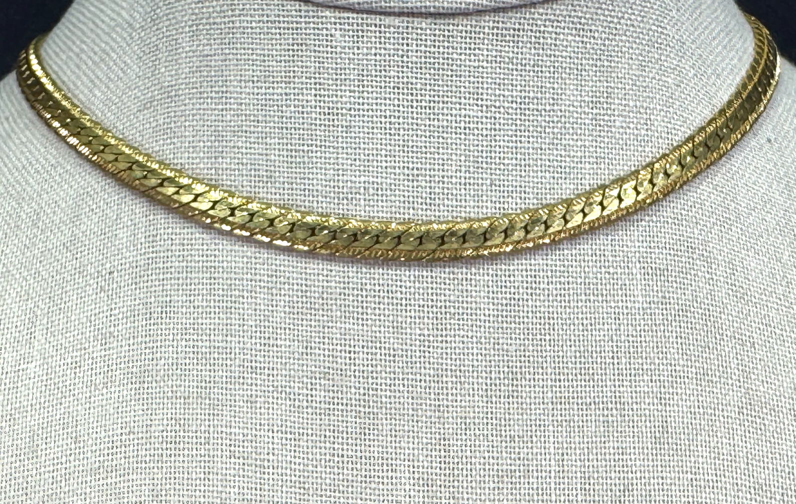 Vintage Napier goldtone metal snake chain collar necklace (1 of 6)