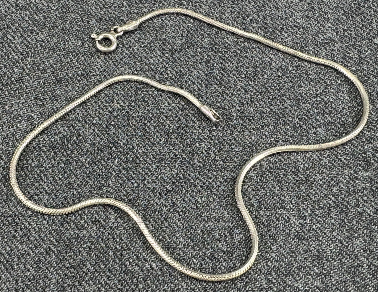 Vintage Italian sterling silver snake chain anklet (1 of 8)